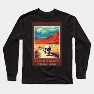 Death Valley National Park Vintage Travel  Poster Long Sleeve T-Shirt